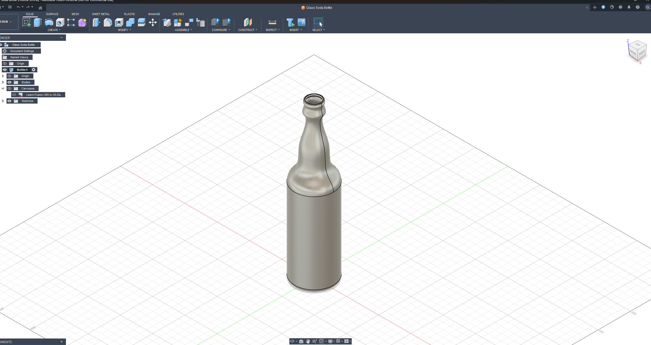 Soda Bottle Front